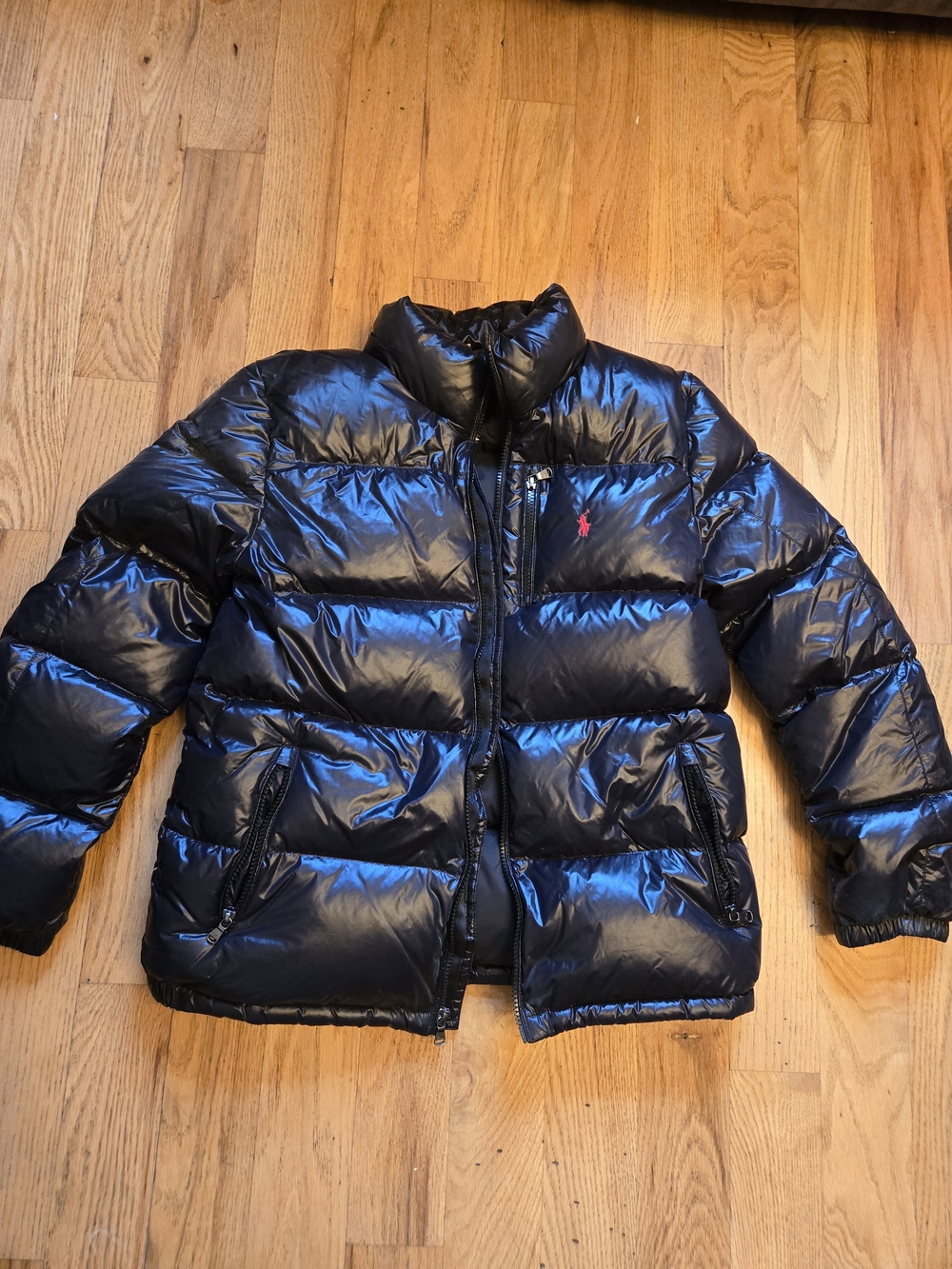 Polo by Ralph Lauren Boy's Shiny Black Quilted Puffer Jacket